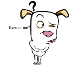 A shy doggie Tutu sticker #12351490