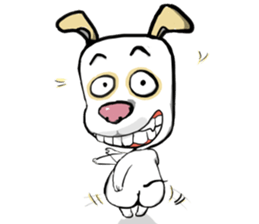 A shy doggie Tutu sticker #12351499