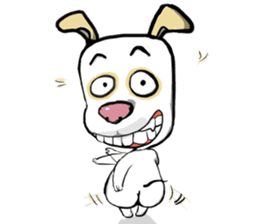 A shy doggie Tutu sticker #12351499