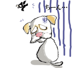 A shy doggie Tutu sticker #12351508