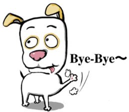 A shy doggie Tutu sticker #12351510