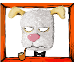 A shy doggie Tutu sticker #12351515