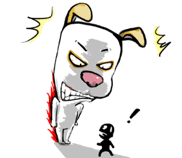 A shy doggie Tutu sticker #12351519