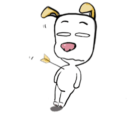 A shy doggie Tutu sticker #12351525