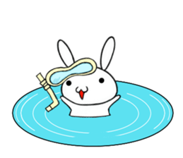 so cute rabbit usakichi.5 Summer ver sticker #12351819