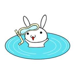 so cute rabbit usakichi.5 Summer ver sticker #12351819