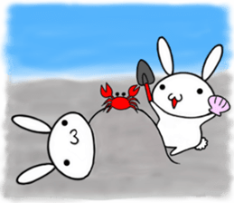 so cute rabbit usakichi.5 Summer ver sticker #12351830