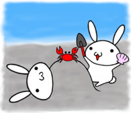 so cute rabbit usakichi.5 Summer ver sticker #12351830