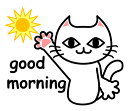 Manekimeko siro sticker #12352974