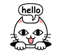 Manekimeko siro sticker #12352975