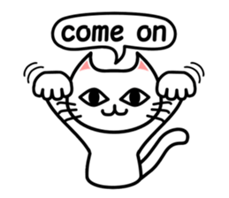 Manekimeko siro sticker #12352976