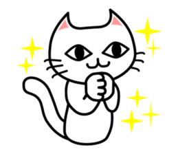 Manekimeko siro sticker #12352980