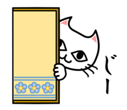 Manekimeko siro sticker #12352984