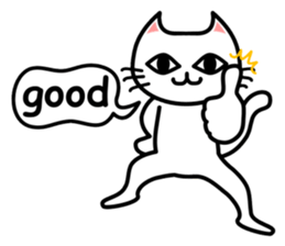 Manekimeko siro sticker #12352994