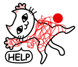 Manekimeko siro sticker #12352999