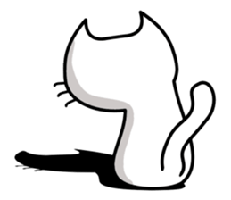 Manekimeko siro sticker #12353009