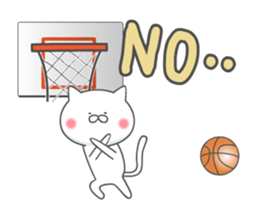 The cat loves basketball!(animation) sticker #12354217