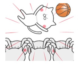 The cat loves basketball!(animation) sticker #12354234