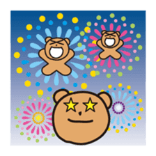 "KumaYu" of summer sticker #12354694