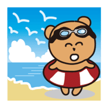 "KumaYu" of summer sticker #12354697