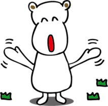 TA-NAMU of a hippopotamus sticker #12355913