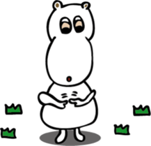 TA-NAMU of a hippopotamus sticker #12355919