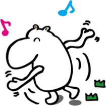 TA-NAMU of a hippopotamus sticker #12355926