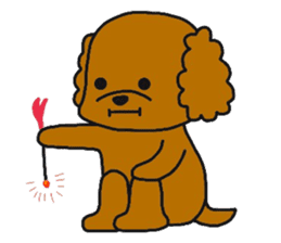 mocomoco toy poodle 2 sticker #12356090