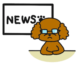 mocomoco toy poodle 2 sticker #12356093