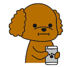 mocomoco toy poodle 2 sticker #12356097