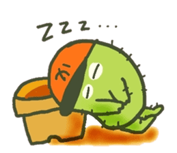 Hot every day of the small cactus sticker #12357627