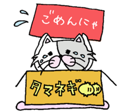 cardboard cute cat sticker #12357704