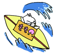 cardboard cute cat sticker #12357706