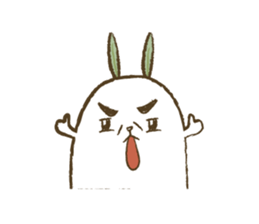 Mr.Rabbit and oranges sticker #12358337