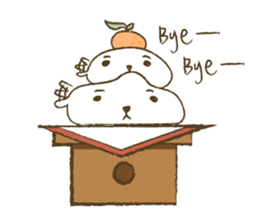 Mr.Rabbit and oranges sticker #12358339