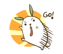 Mr.Rabbit and oranges sticker #12358342