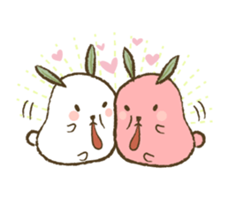 Mr.Rabbit and oranges sticker #12358347