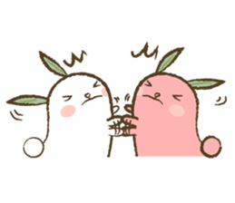 Mr.Rabbit and oranges sticker #12358348