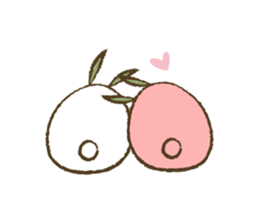 Mr.Rabbit and oranges sticker #12358350