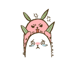 Mr.Rabbit and oranges sticker #12358351