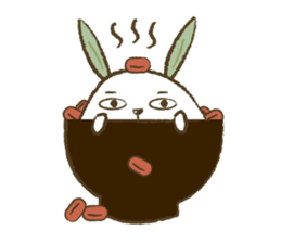 Mr.Rabbit and oranges sticker #12358354