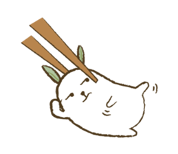 Mr.Rabbit and oranges sticker #12358355