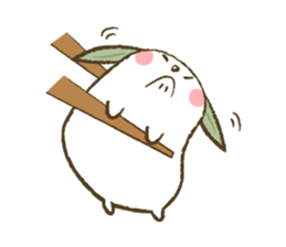 Mr.Rabbit and oranges sticker #12358356