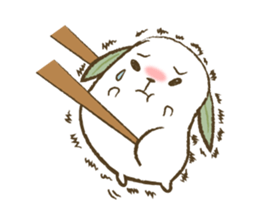 Mr.Rabbit and oranges sticker #12358357