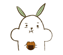 Mr.Rabbit and oranges sticker #12358362