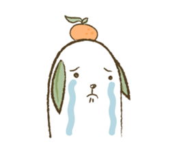 Mr.Rabbit and oranges sticker #12358364