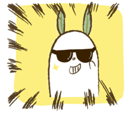 Mr.Rabbit and oranges sticker #12358368