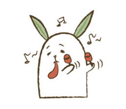 Mr.Rabbit and oranges sticker #12358373