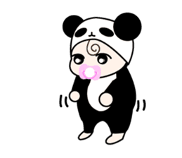 cute Panda Baby sticker #12359526