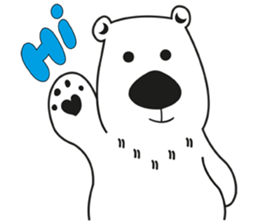 Aimi & Toshi : Ken white bear powerful sticker #12360142